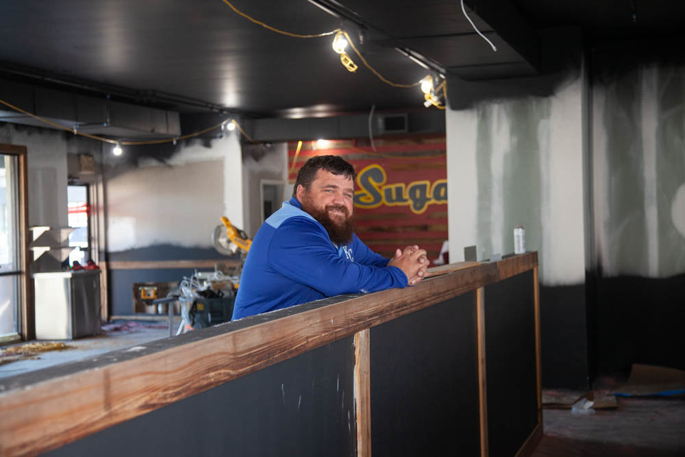 BUILDING A ‘FIRE’: Kevin Russell is manager of Sugarfire Smokehouse, a St. Louis barbecue restaurant chain, currently undergoing infill near Springfield Diner on Republic Road.